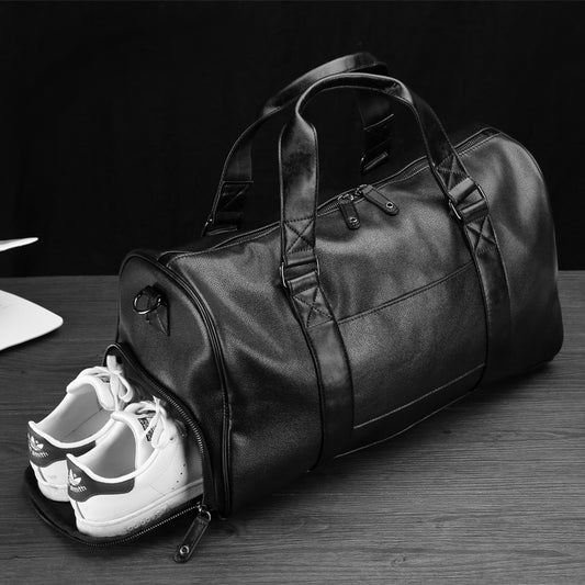 Leather Fitness Independent Shoe Position Horizontal Handbag