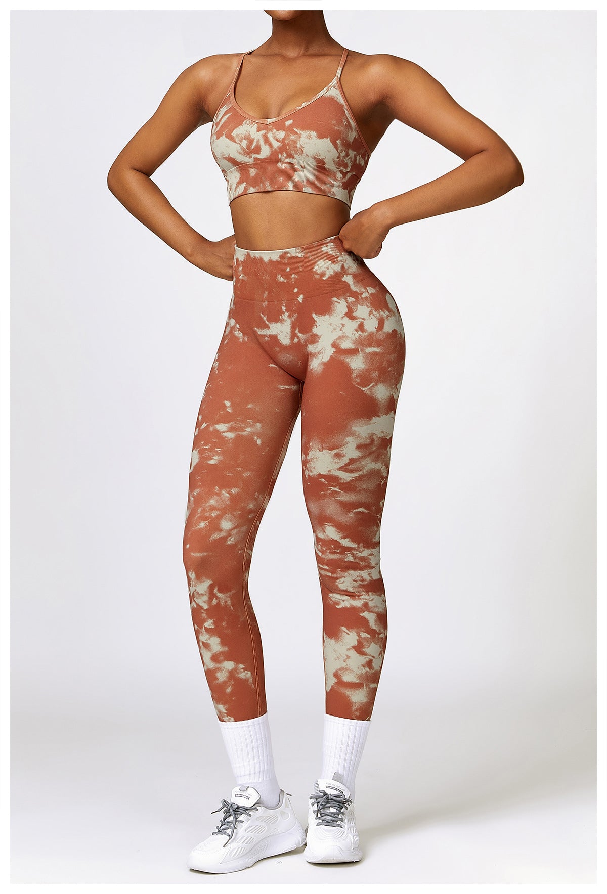 Camouflage Printing Seamless Yoga Suit Quick-drying High Waist Running Workout Clothes