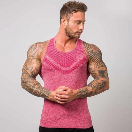 Muscle Workout Men's Running Vest Sports Training Bodybuilding Breathable Stretch T-shirt